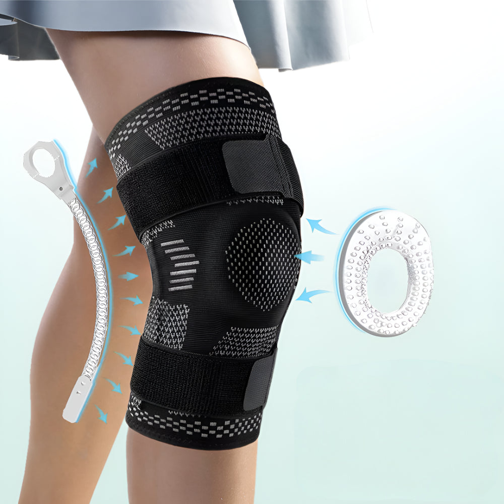 Knæbandage Kompression Justerbar Støtte Ærme Stabiliser | Meowbutter