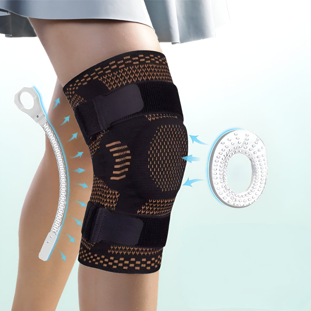 Knæbandage Kompression Justerbar Støtte Ærme Stabiliser | Meowbutter