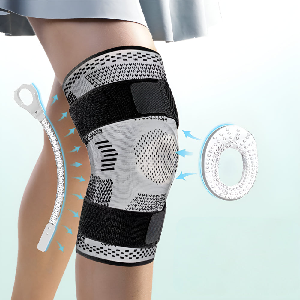 Knæbandage Kompression Justerbar Støtte Ærme Stabiliser | Meowbutter