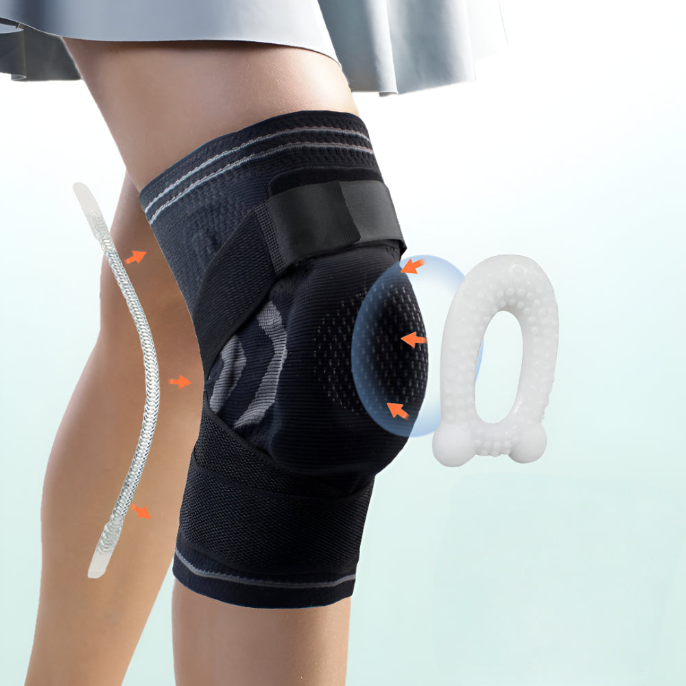 Knæbandage Kompression Justerbar Støtte Ærme Stabiliser | Meowbutter