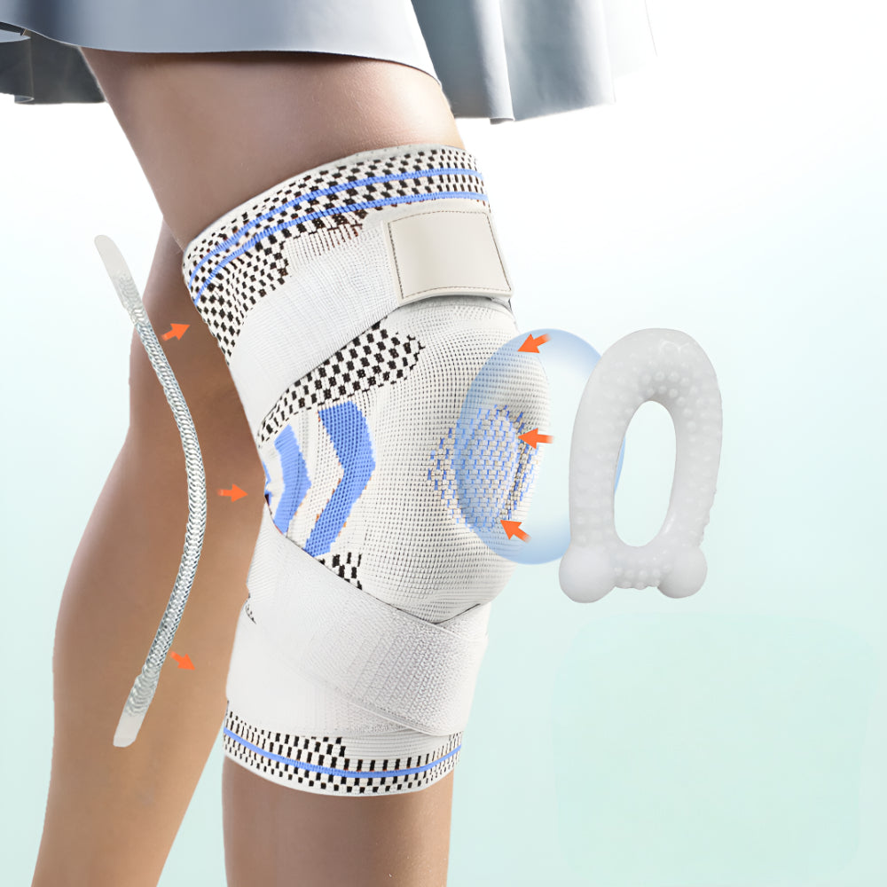 Knæbandage Kompression Justerbar Støtte Ærme Stabiliser | Meowbutter