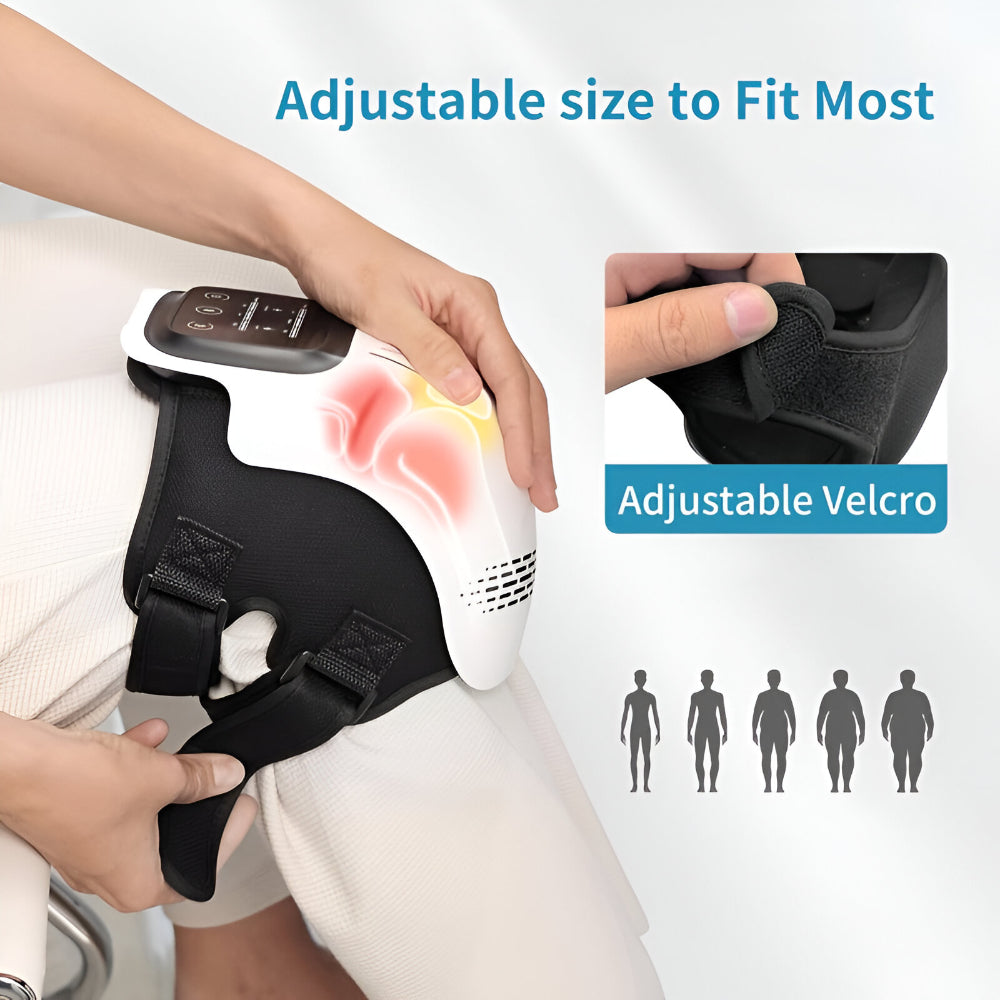 Electric Knee Massager & Heating Pad — Adjustable Compression Support