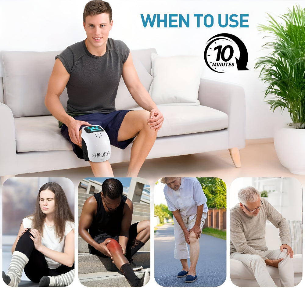 Electric Knee Massager & Heating Pad — Adjustable Compression Support