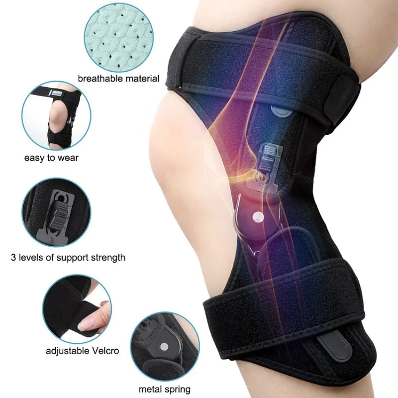 Verstellbare Kniebandage mit Unterstützung | Verstärkte Gelenkstabilisatoren
