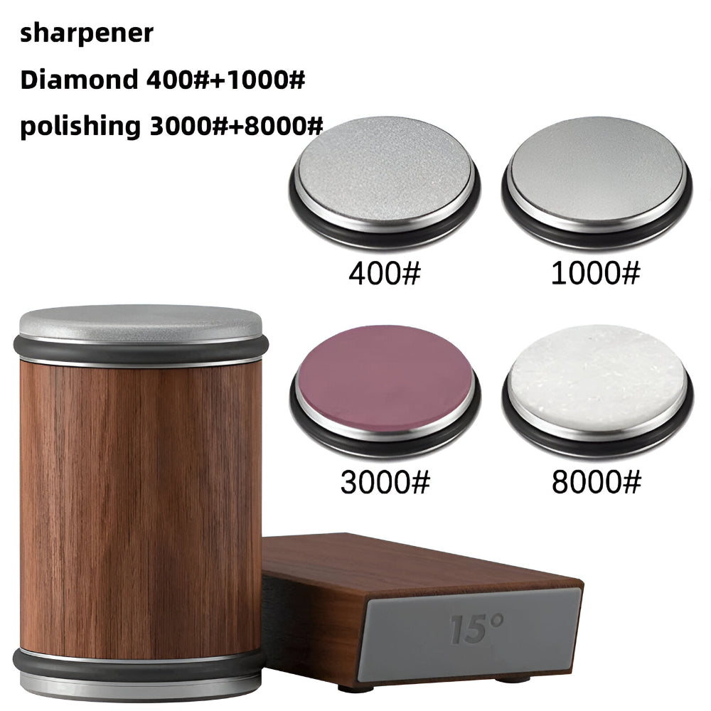 Knife Sharpener Rolling Wheel Dual Angle Steel Edge Tool | Meowbutter