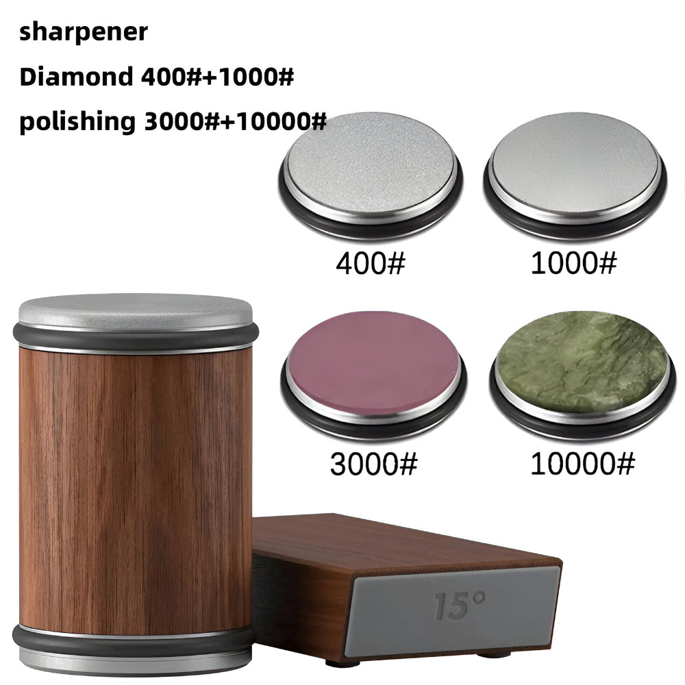 Knife Sharpener Rolling Wheel Dual Angle Steel Edge Tool | Meowbutter