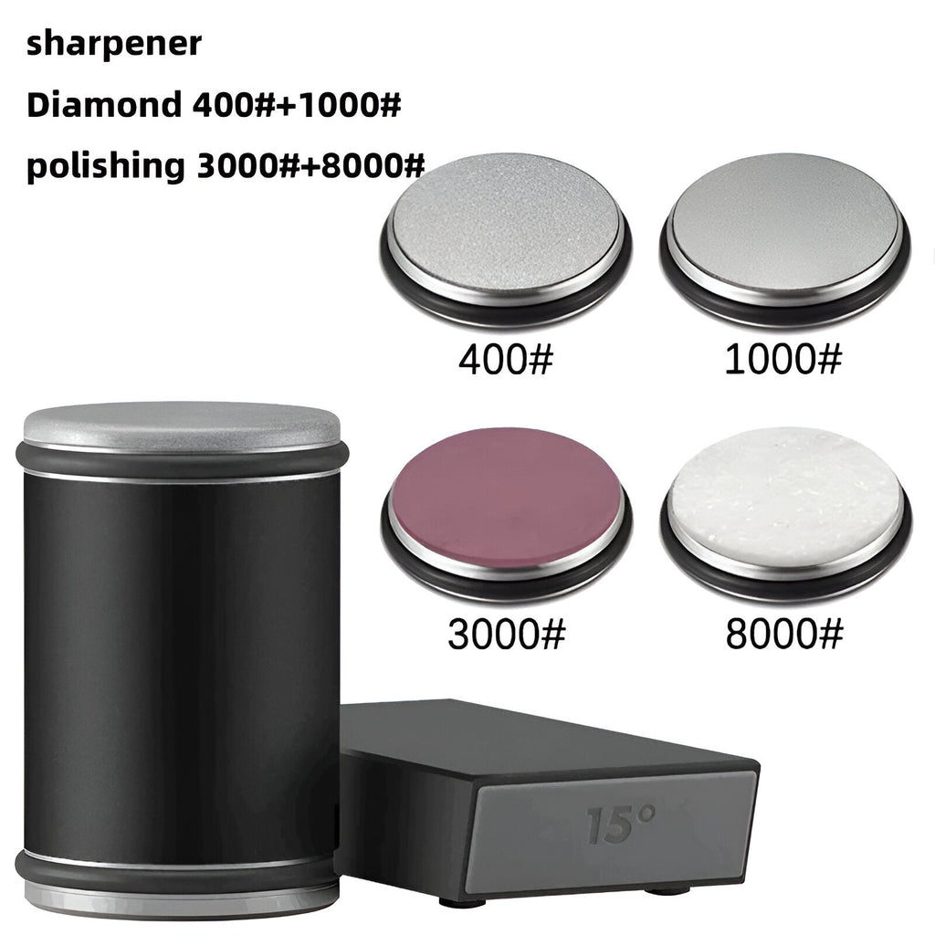 Knife Sharpener Rolling Wheel Dual Angle Steel Edge Tool | Meowbutter