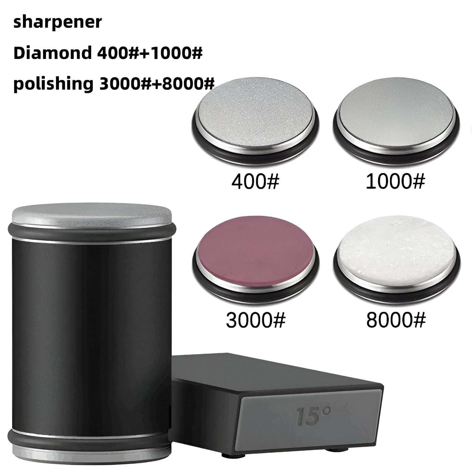 Knife Sharpener Rolling Wheel Dual Angle Steel Edge Tool | Meowbutter