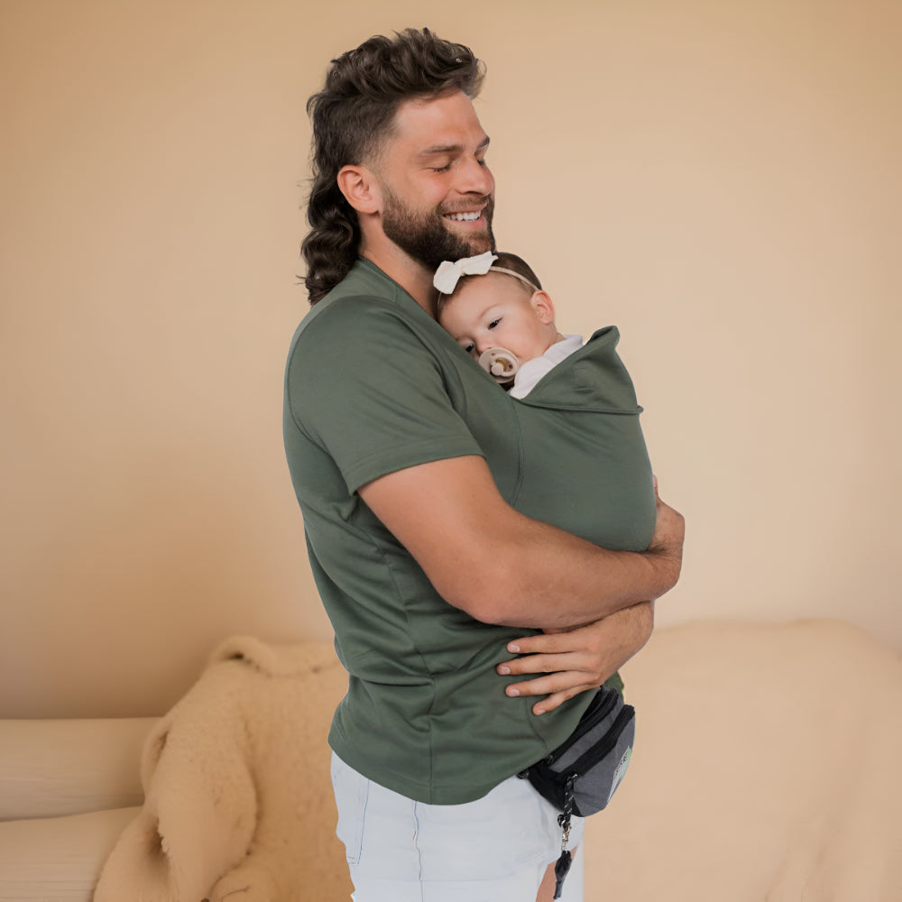 Ergonomisches Babytrage-T-Shirt — Wickelshirt zum Stillen, freihändige Babytragetasche