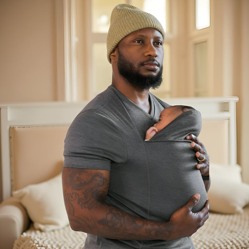 Ergonomisches Babytrage-T-Shirt — Wickelshirt zum Stillen, freihändige Babytragetasche