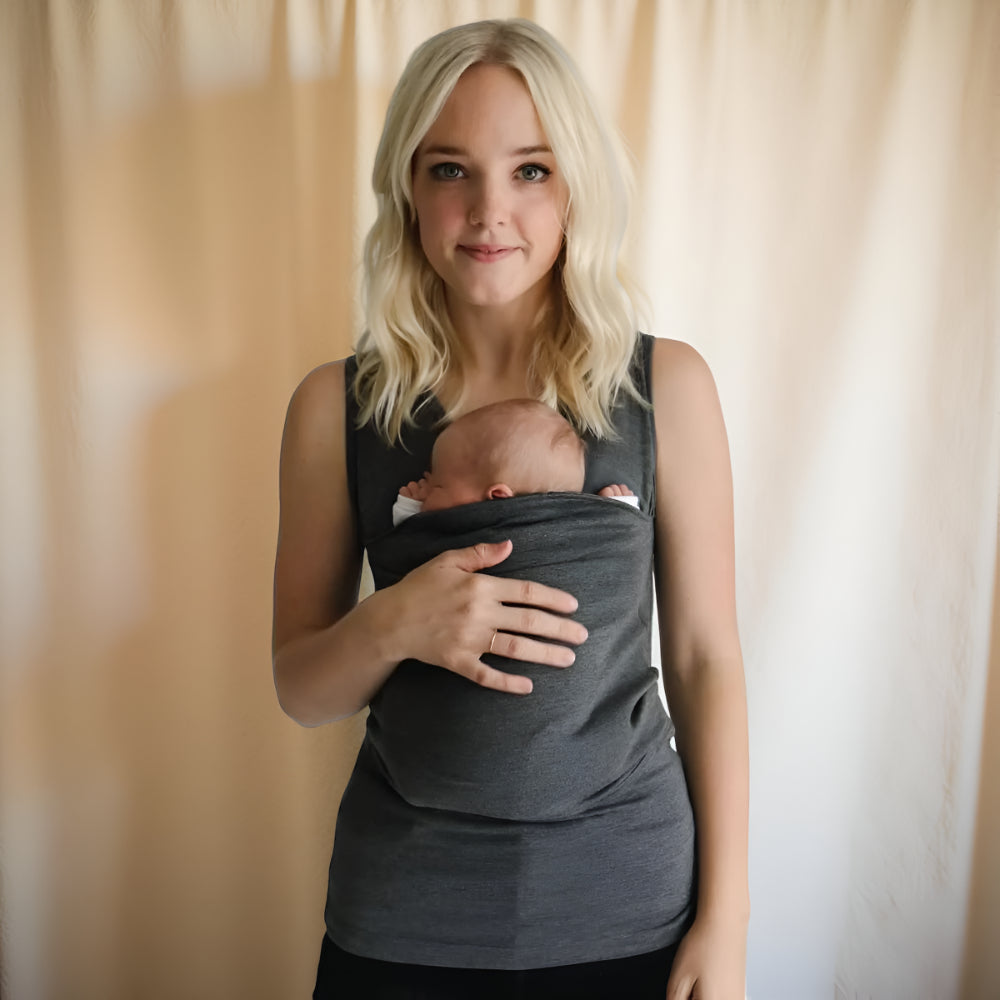 Ergonomisches Babytrage-T-Shirt — Wickelshirt zum Stillen, freihändige Babytragetasche