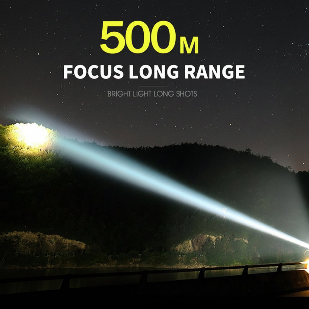 Flashlight Rechargeable LED Tactical Aluminum Zoom Torch | Meowbutter