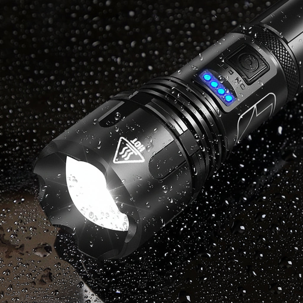 Flashlight Rechargeable LED Tactical Aluminum Zoom Torch | Meowbutter
