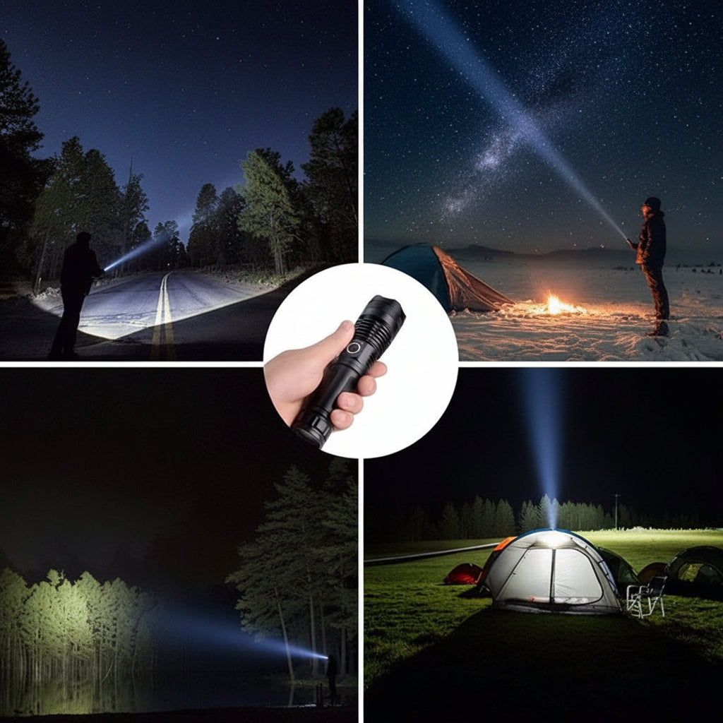Flashlight Rechargeable LED Tactical Aluminum Zoom Torch | Meowbutter