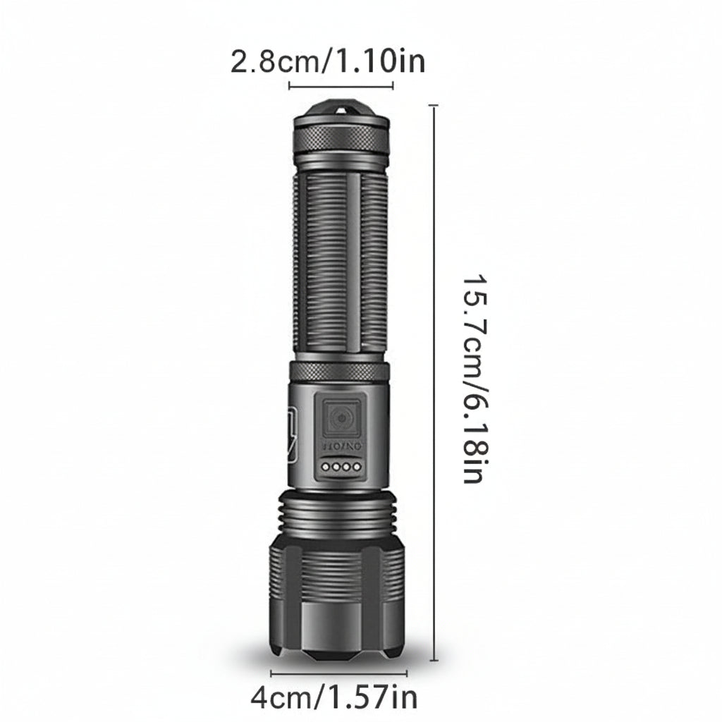 Flashlight Rechargeable LED Tactical Aluminum Zoom Torch | Meowbutter