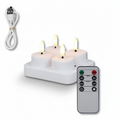 Flameless LED Candle Set — USB Rechargeable & Remote Timer