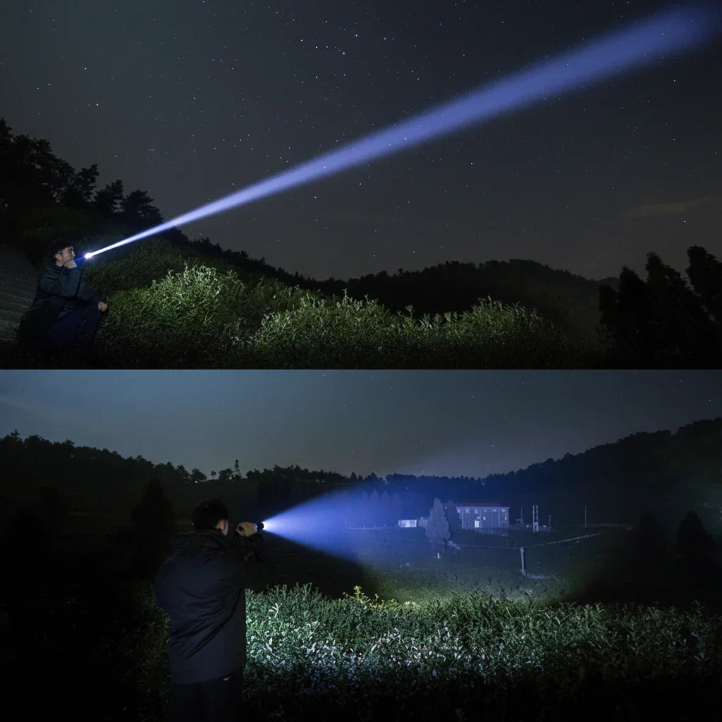 Torcia LED Ricaricabile ad Alta Luminosità per Campeggio Tattico | Meowbutter