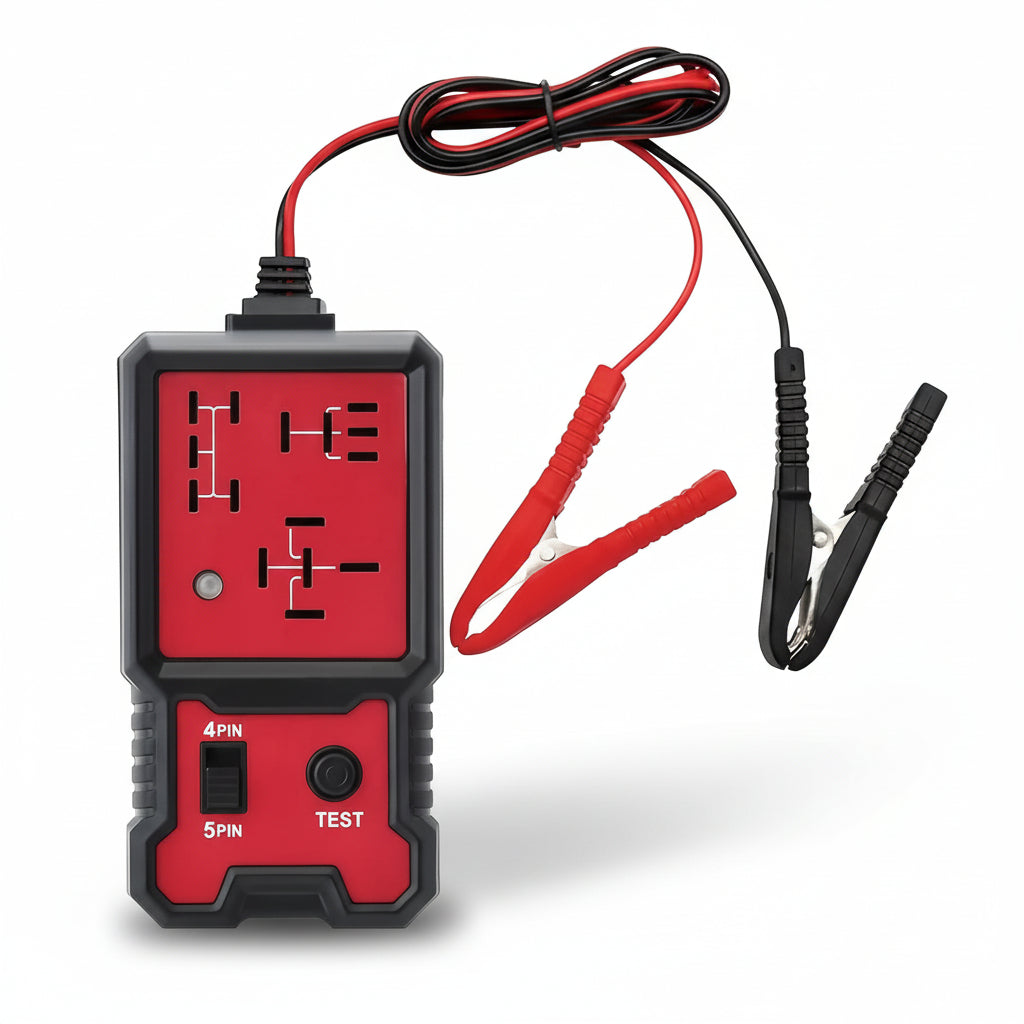 בודק סוללות נייד 12V — מחוון מתח LED