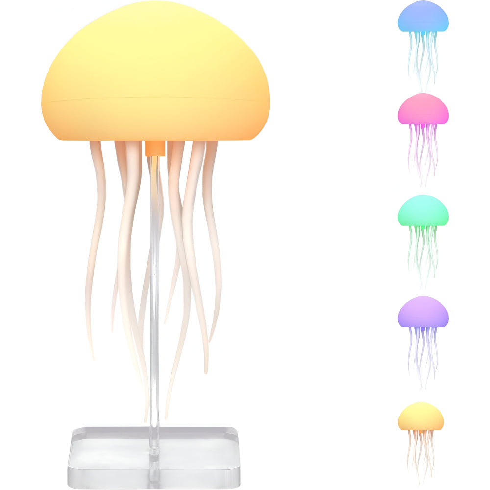 Animated LED Jellyfish Mood Lamp — Flexible Silicone Tentacles