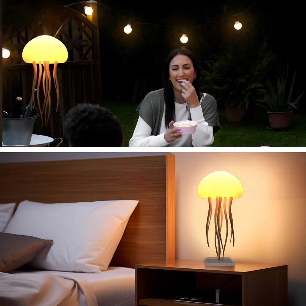 Animated LED Jellyfish Mood Lamp — Flexible Silicone Tentacles