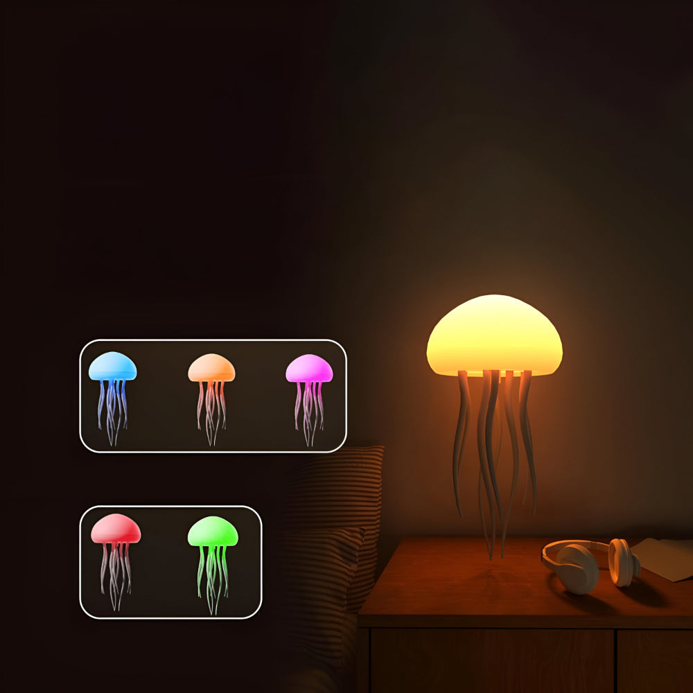 Animated LED Jellyfish Mood Lamp — Flexible Silicone Tentacles