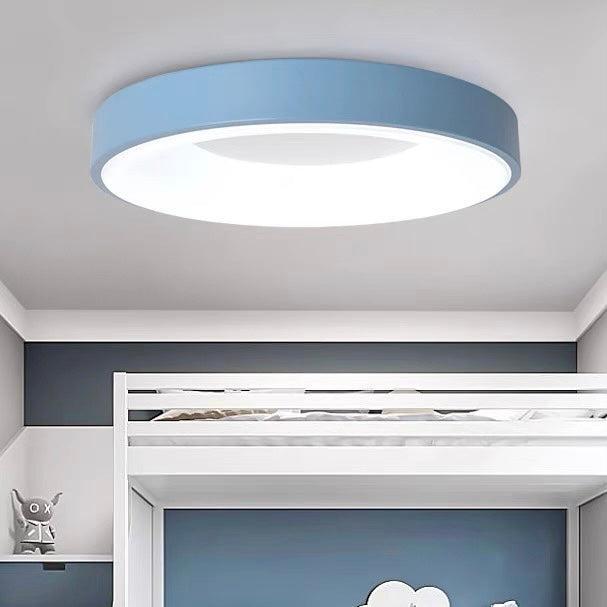 Modré LED stropní světlo s přisazeným montážním držákem, stmívatelný minimalistický design