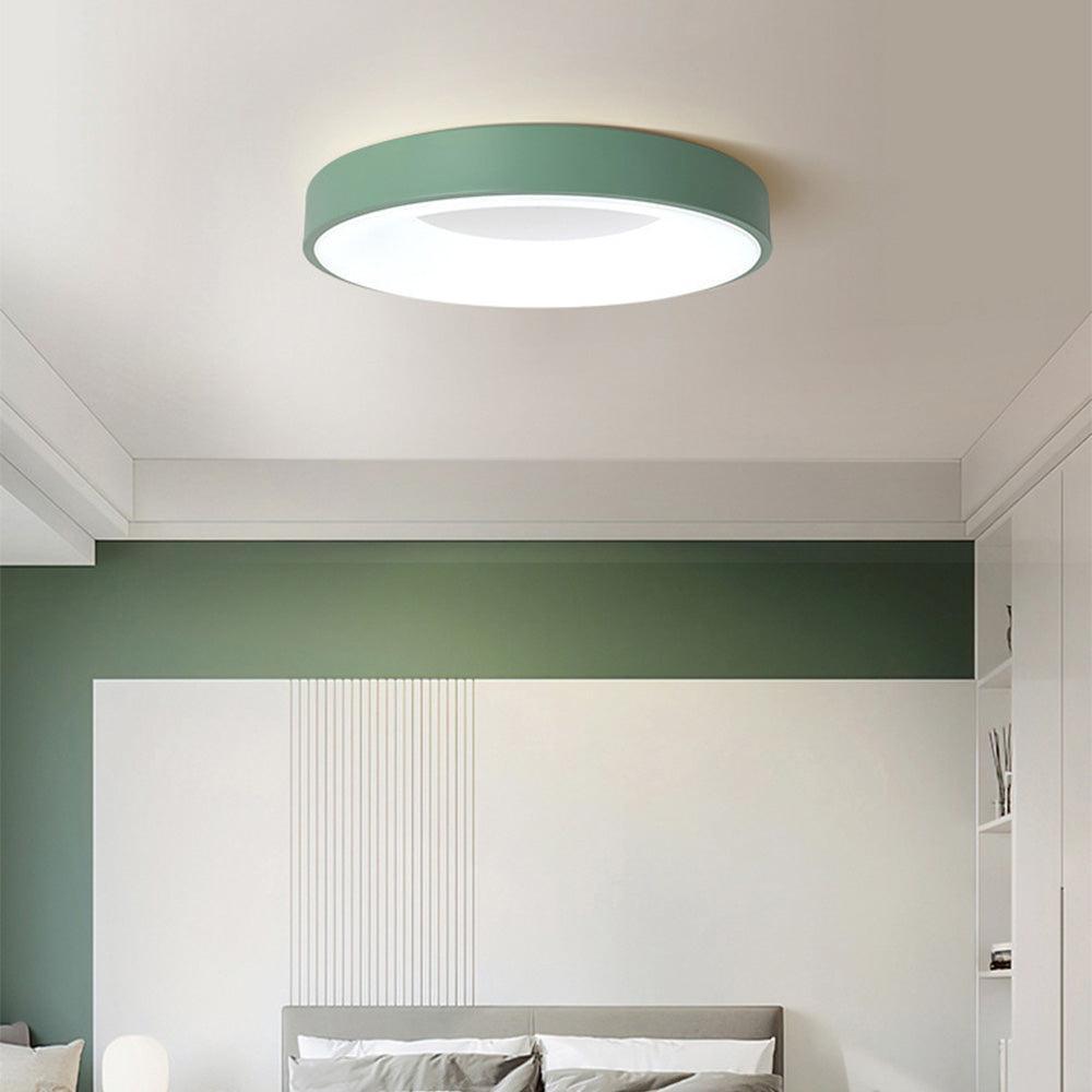 Modré LED stropní světlo s přisazeným montážním držákem, stmívatelný minimalistický design