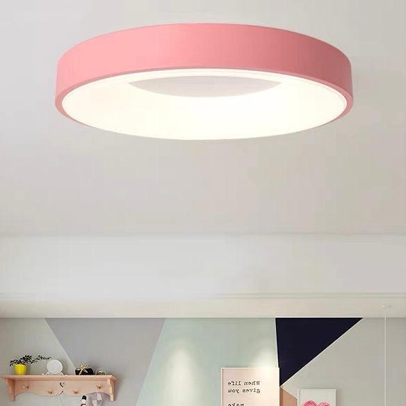 Modré LED stropní světlo s přisazeným montážním držákem, stmívatelný minimalistický design