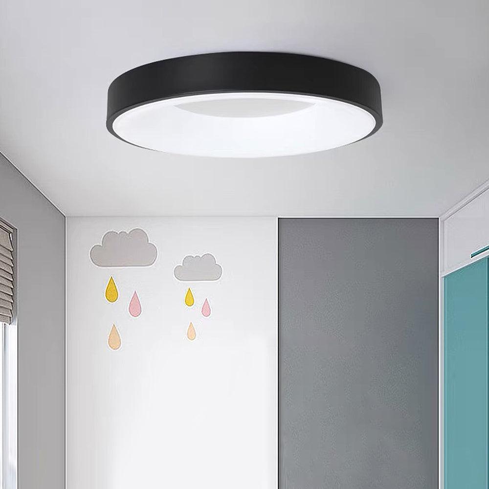 Modré LED stropní světlo s přisazeným montážním držákem, stmívatelný minimalistický design