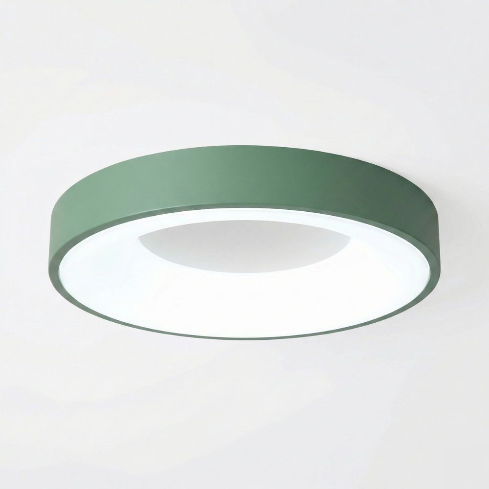 Modré LED stropní světlo s přisazeným montážním držákem, stmívatelný minimalistický design