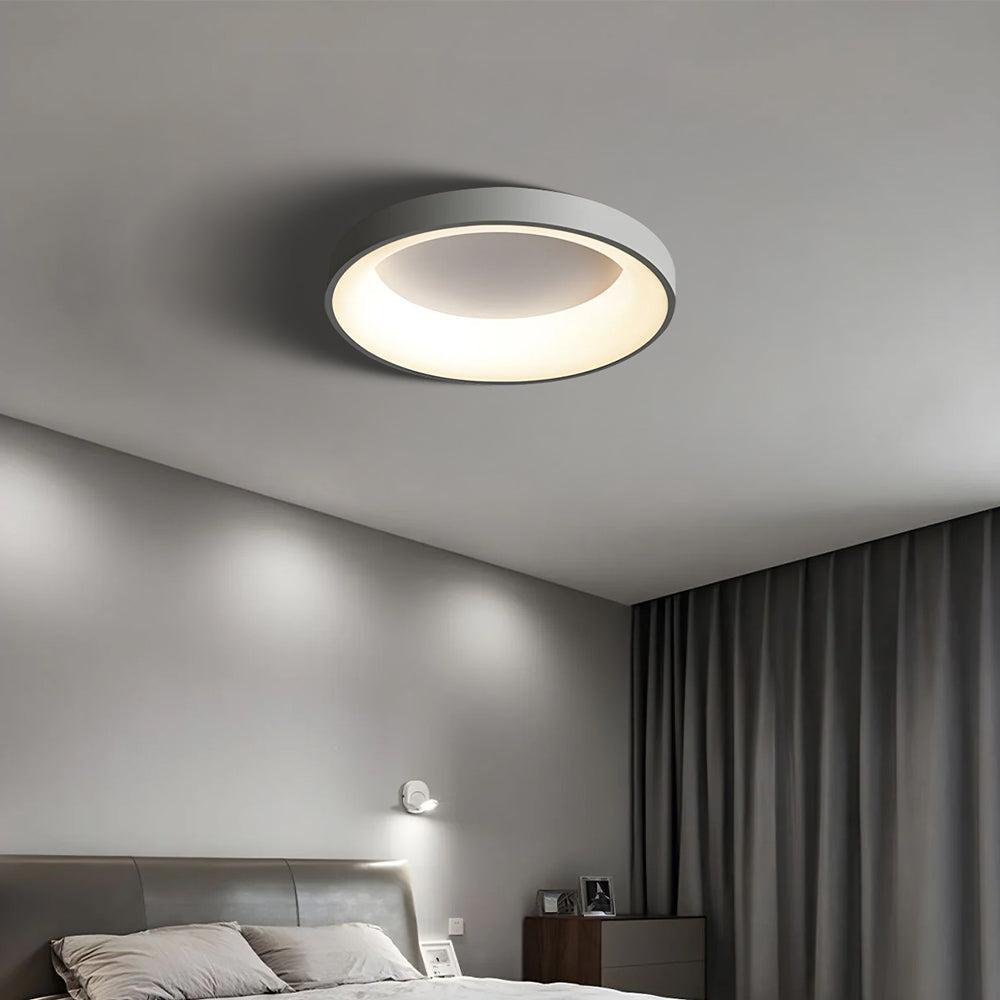 Modré LED stropní světlo s přisazeným montážním držákem, stmívatelný minimalistický design