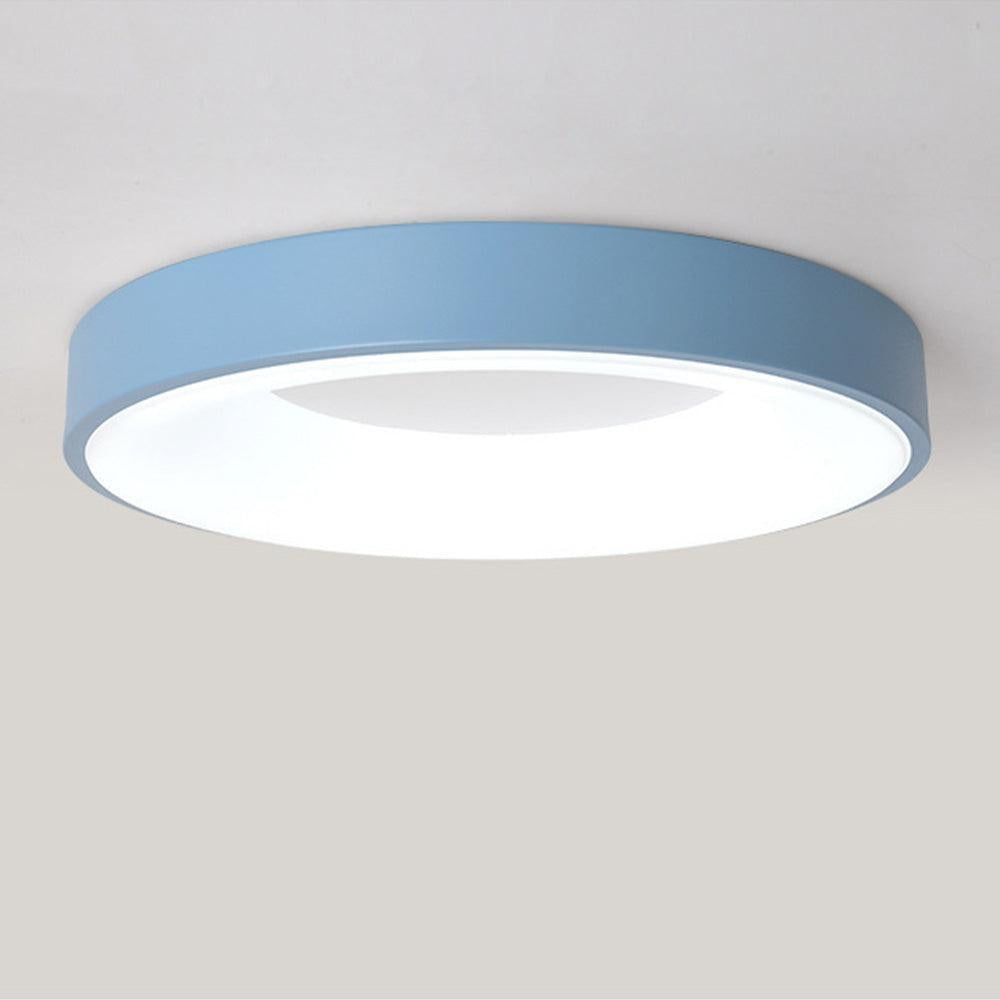 Modré LED stropní světlo s přisazeným montážním držákem, stmívatelný minimalistický design