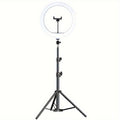 Lumină LED circulară cu diametrul de 26 cm — trepied reglabil de 146 cm
