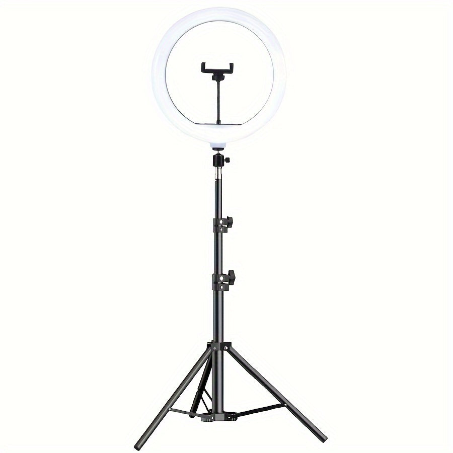 Lumină LED circulară cu diametrul de 26 cm — trepied reglabil de 146 cm