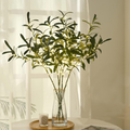 Naturinspirerad LED-bordslampa med blommig gren - set med tre stjälkar som lyser varmt