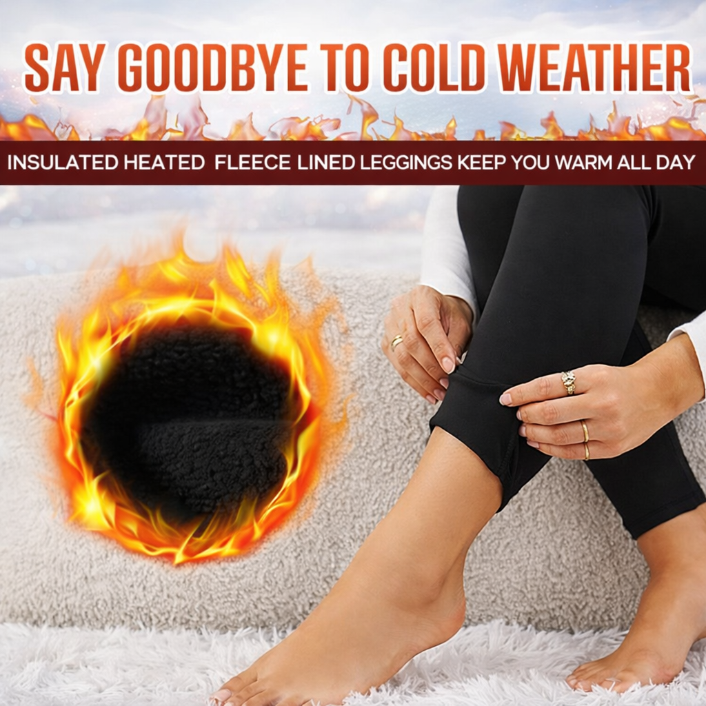 Winter High Waist Leggings — Abdominal Support, Side Pockets