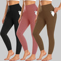 Winter High Waist Leggings — Abdominal Support, Side Pockets
