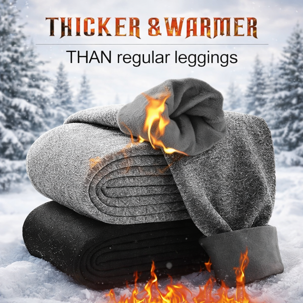 Winter High Waist Leggings — Abdominal Support, Side Pockets