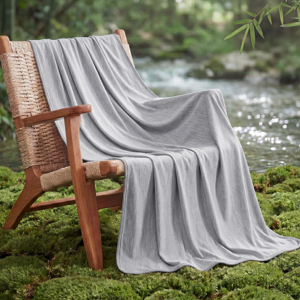 Cozy Comfort bambus-kølende plaid - let, temperaturregulerende