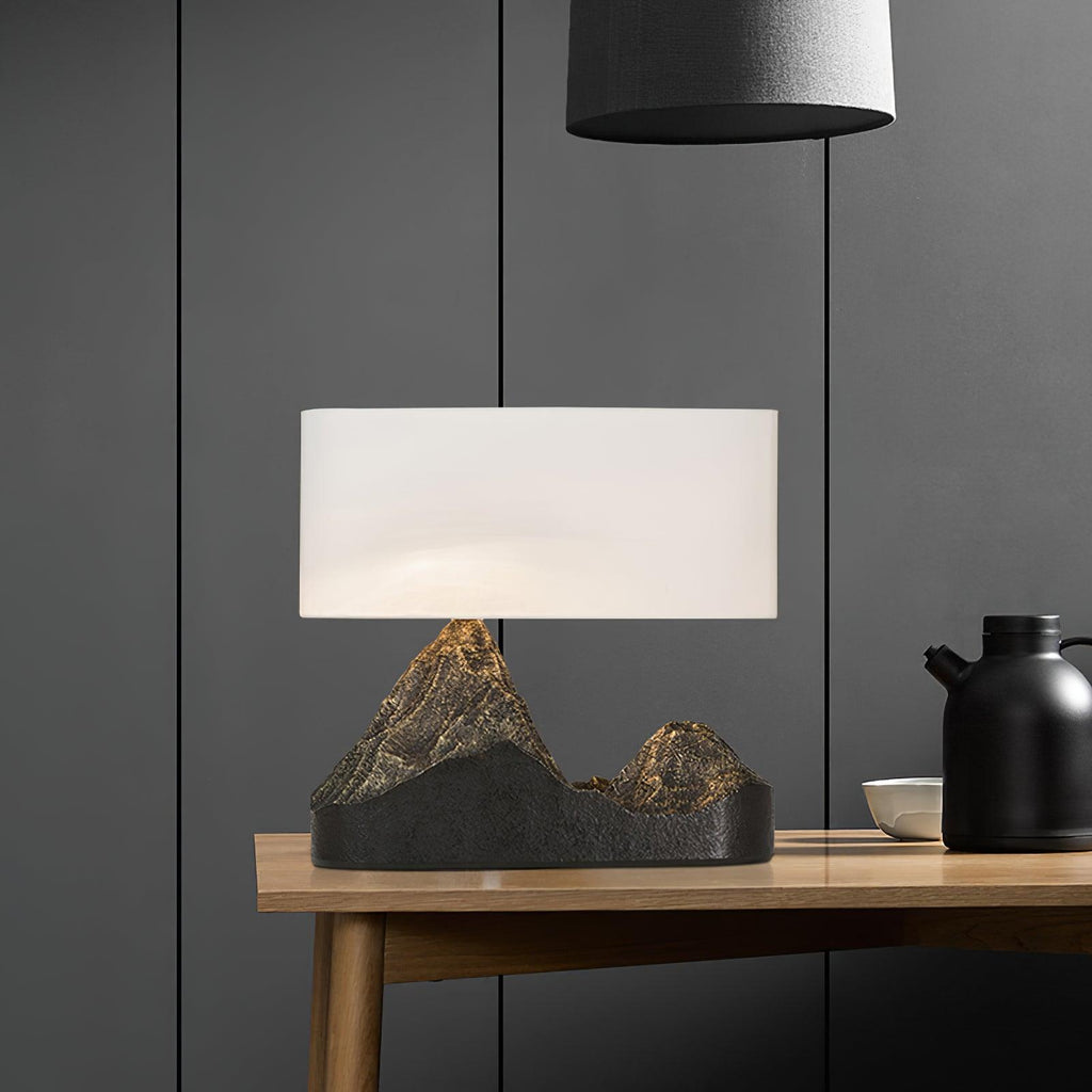 Stolní lampa s pryskyřicí ve stylu krajiny pro vnitřní domácí dekoraci a akcent