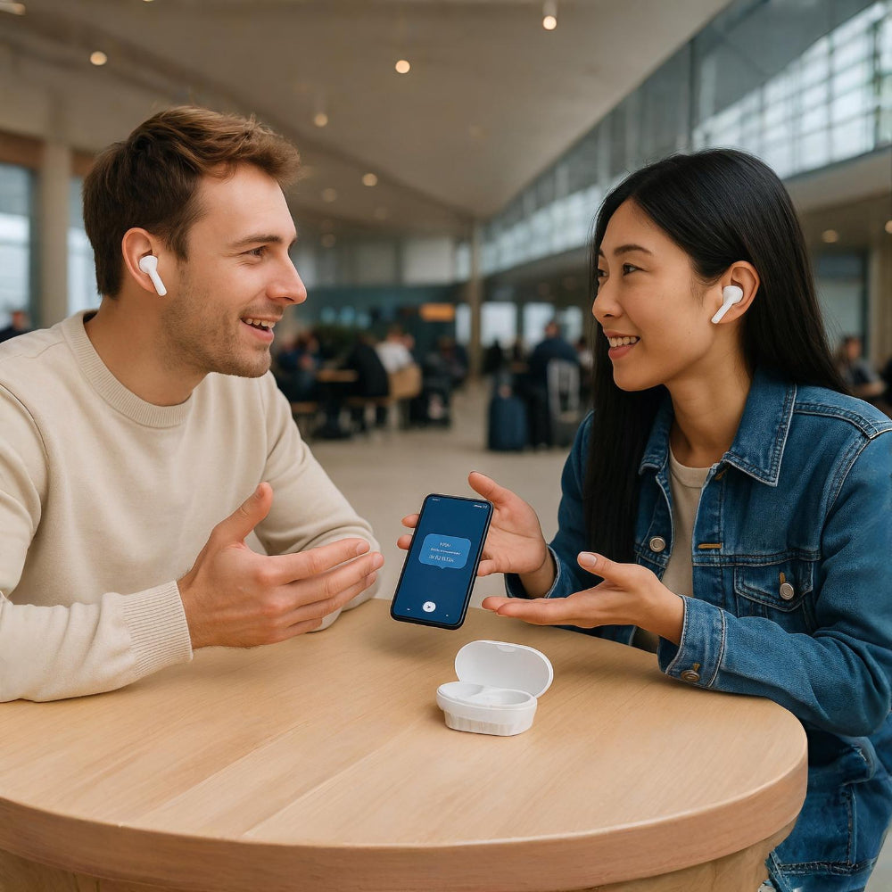 Real-Time Translator Earbuds — Bluetooth Wireless Audio, Instant Bidirectional Translation