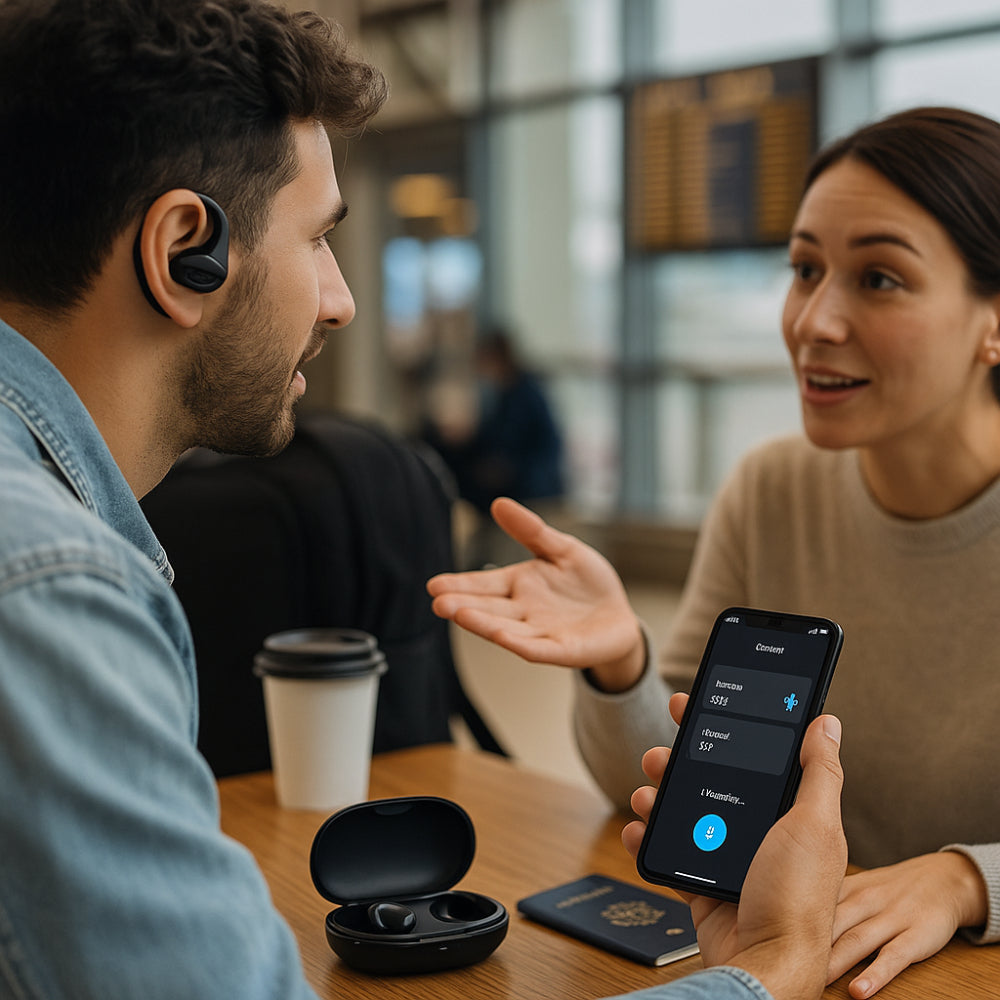 Real-Time Translator Earbuds — Bluetooth Wireless Audio, Instant Bidirectional Translation