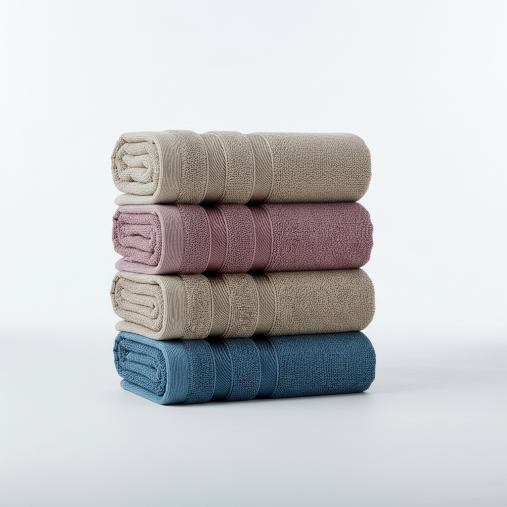 طقم FineTowel مستطيل من 5 قطع للمناشف — مجموعة منسوجات ناعمة