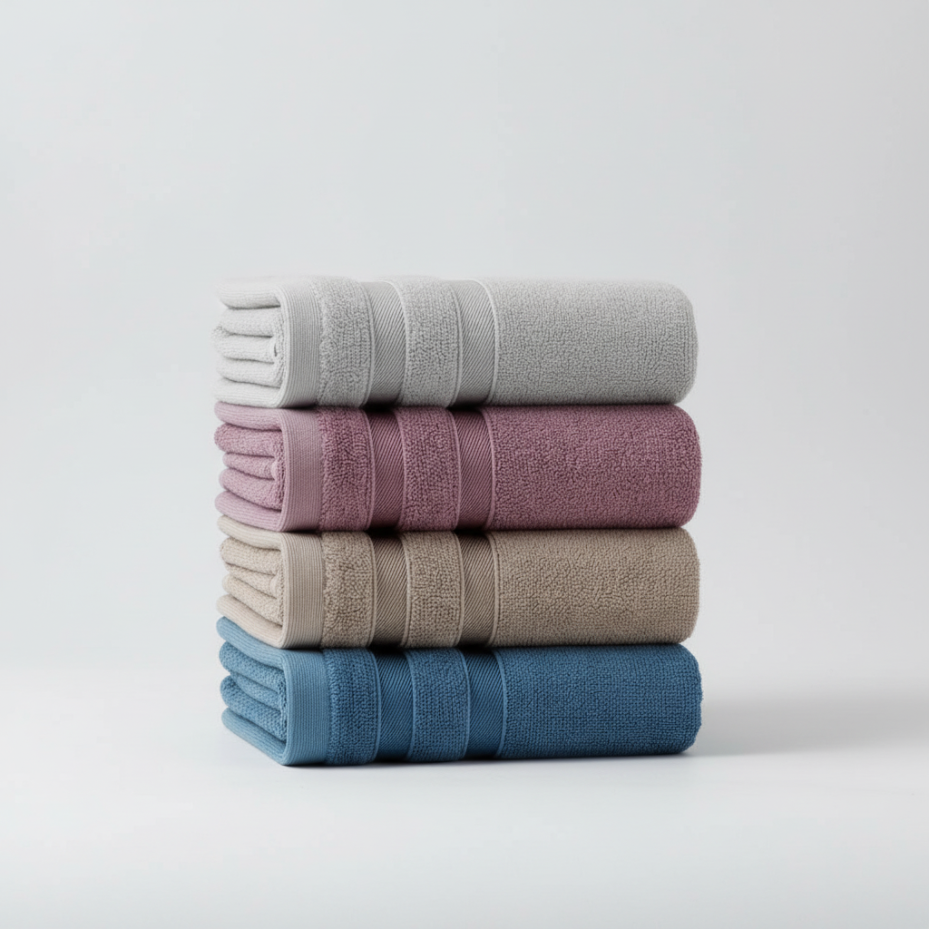 طقم FineTowel مستطيل من 5 قطع للمناشف — مجموعة منسوجات ناعمة