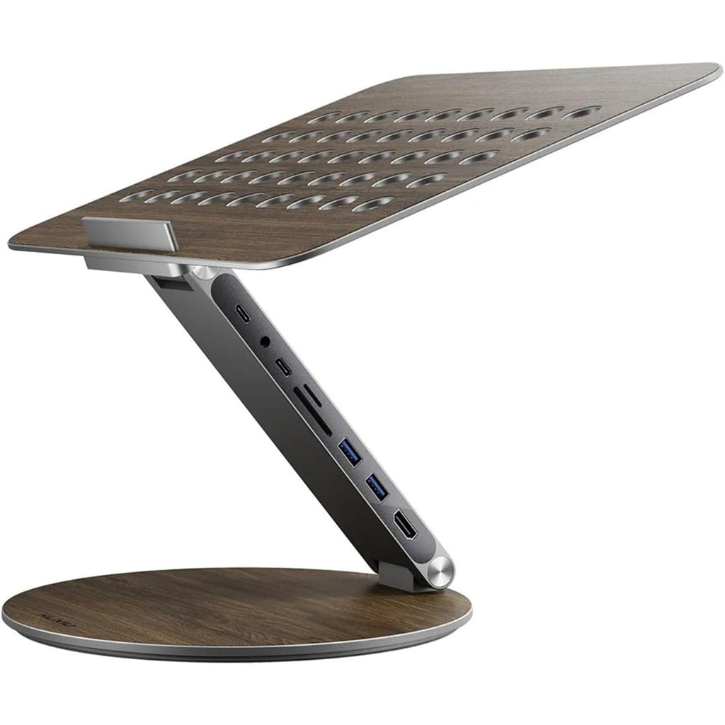 Supporto per laptop regolabile e rotante con docking station USB C | Meowbutter