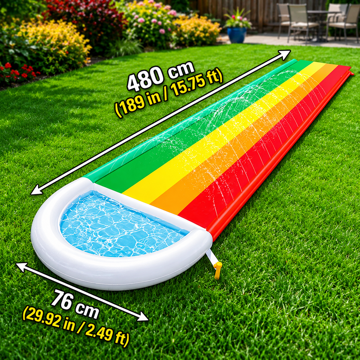 Large Inflatable Water Slide Outdoor Racing Climb Splash | Meowbutter