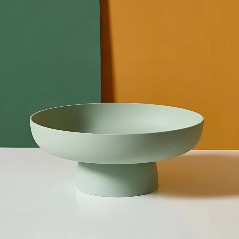 Retro Ceramic Pedestal Fruit Bowl — 26.5cm Diameter, 11cm Height