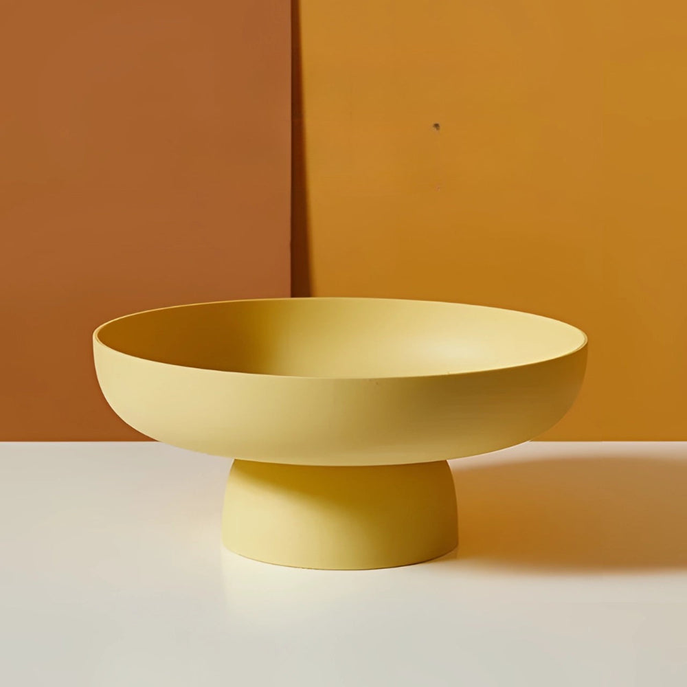 Retro Ceramic Pedestal Fruit Bowl — 26.5cm Diameter, 11cm Height