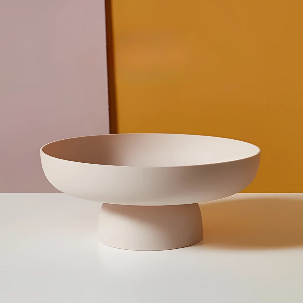 Retro Ceramic Pedestal Fruit Bowl — 26.5cm Diameter, 11cm Height