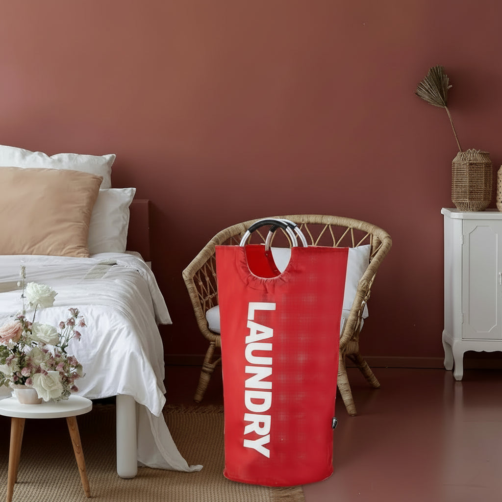 Tall Waterproof Laundry Hamper — Collapsible Fabric Exterior